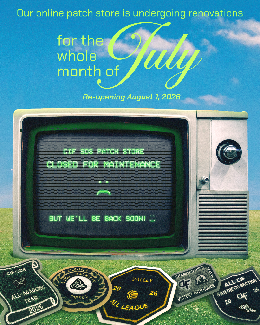 Online Patch Store Closed Until August 1st